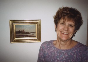 Commissioner Daphne McDonald with Frank Shapleigh's House Portrait